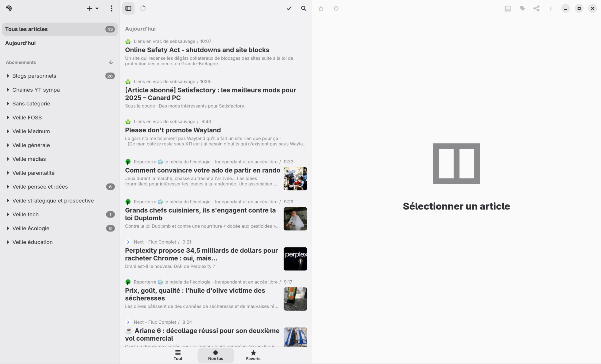 Capture d'écran de Newsflash